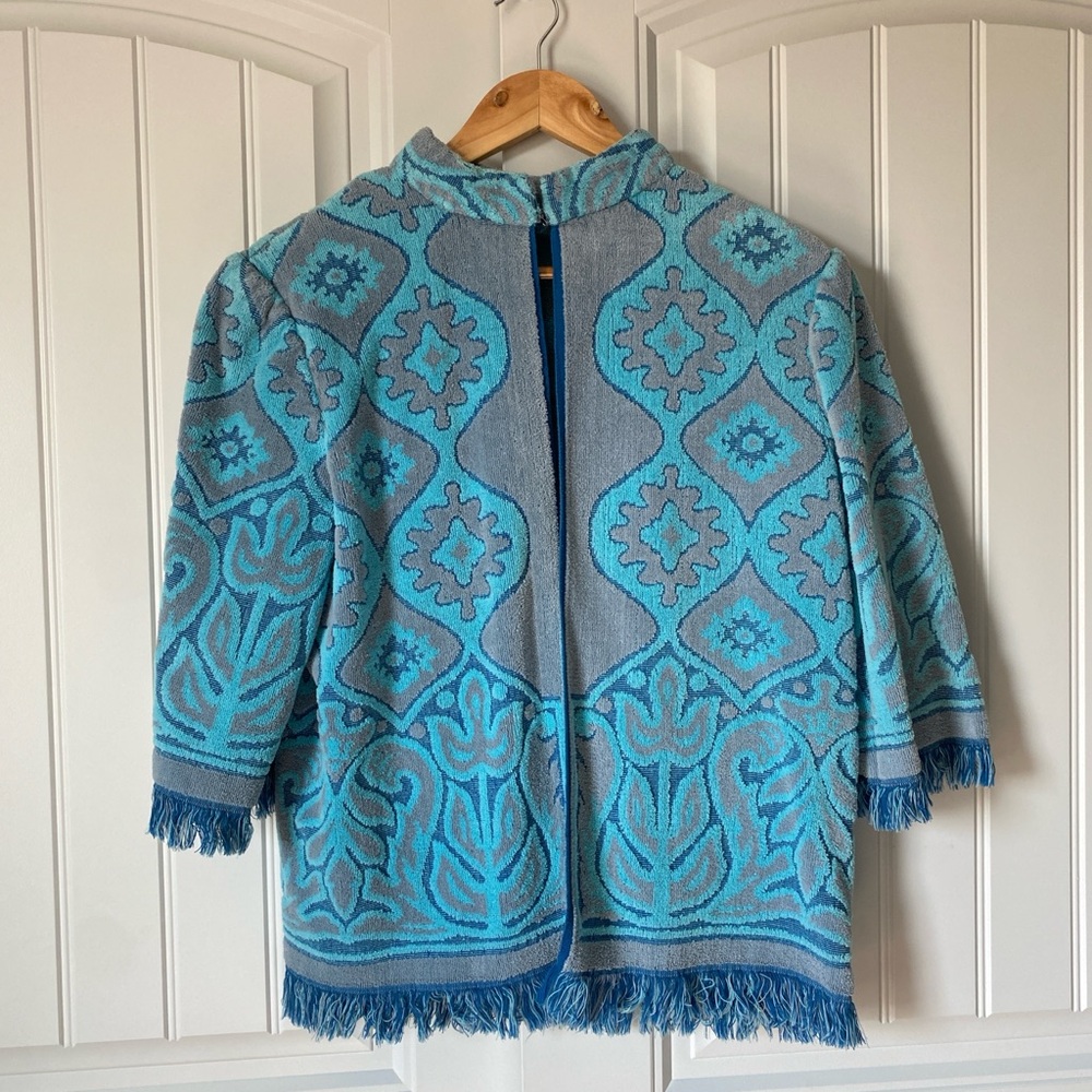 Vintage reworked towel jacket/swim coverup